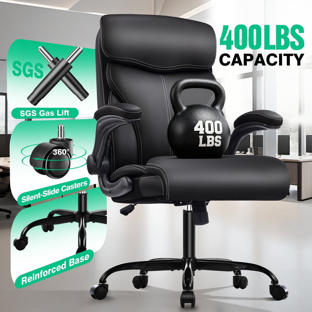 Dhole Executive Ergonomic Office Chair - High Back Mesh Desk Chair with Lumbar Support, 4D Armrests, Tilt Function & Breathable Mesh for Home Office (Black)