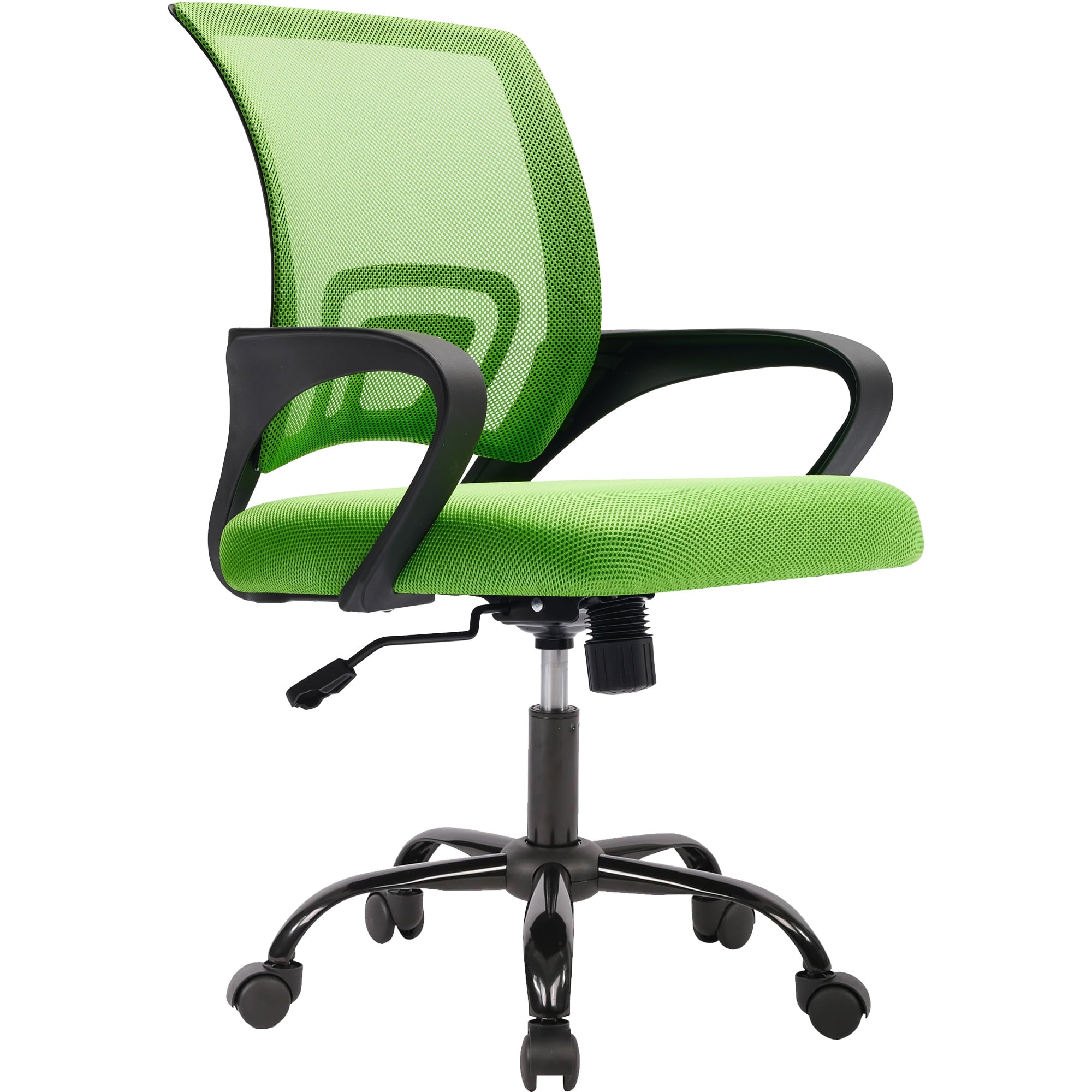 JONPONY Ergonomic Office Chair, Lumbar Support, Adjustable Height with Armrests for Adults,Black