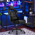 NiamVelo Leather Gaming Chair Ergonomic Video Game Chairs with Flip up Arms, Adjustable Rolling Swivel Chair for Adult Teen, White